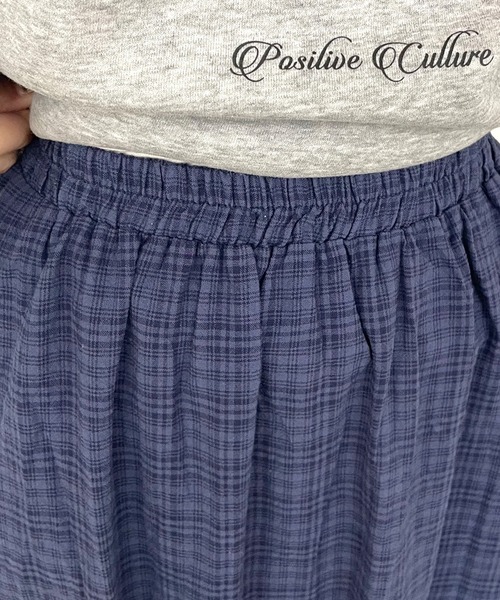 CRB(シーアールビー)の「チェックティアードロングスカート(スカート・レディース・ブラック/ブルー・F)」の10枚目の写真