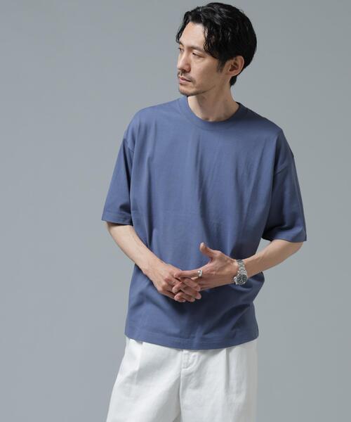 NANO universe（ナノユニバース）の「Anti Soaked(R) 汗染み防止 ミドルウェイト 7.1oz ビッグシルエットTシャツ（Tシャツ/カットソー・メンズ・トップグレー/ブルー/ブラック/ホワイト・XS/S/M/L/XL/XXL）」の4枚目の写真