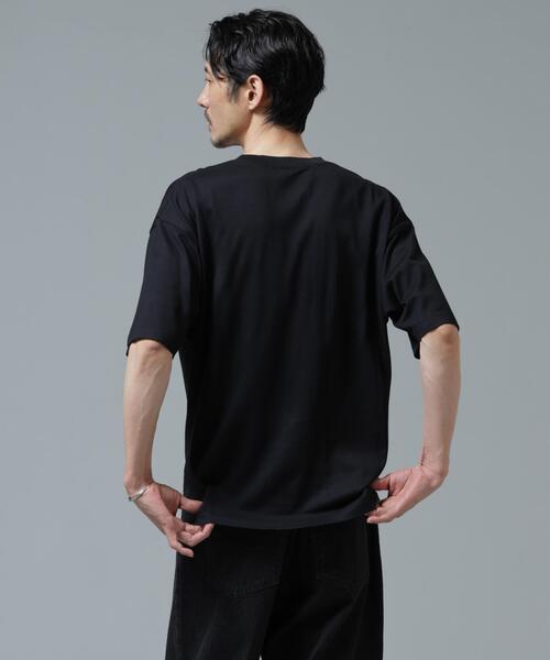 NANO universe（ナノユニバース）の「Anti Soaked(R) 汗染み防止 ミドルウェイト 7.1oz ビッグシルエットTシャツ（Tシャツ/カットソー・メンズ・トップグレー/ブルー/ブラック/ホワイト・XS/S/M/L/XL/XXL）」の7枚目の写真
