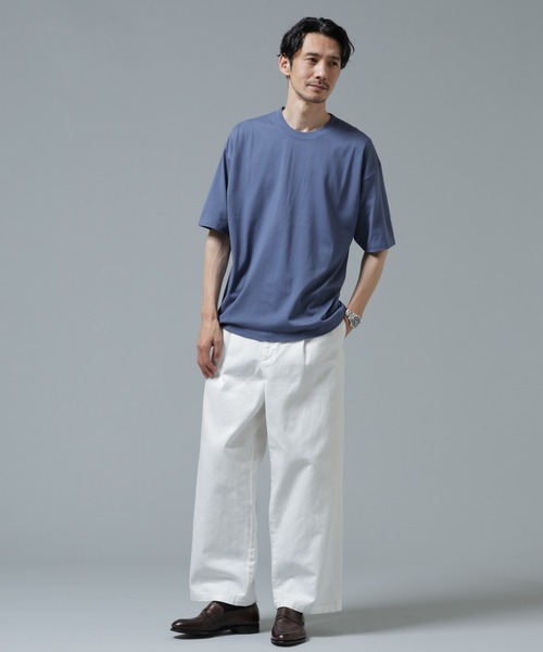 NANO universe(ナノユニバース)の「Anti Soaked(R) 汗染み防止 ミドルウェイト 7.1oz ビッグシルエットTシャツ(Tシャツ/カットソー・メンズ・トップグレー/ブルー/ブラック/ホワイト・XS/S/M/L/XL/XXL)」の22枚目の写真