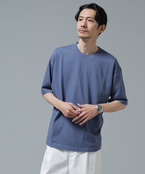 NANO universe(ナノユニバース)の「Anti Soaked(R) 汗染み防止 ミドルウェイト 7.1oz ビッグシルエットTシャツ(Tシャツ/カットソー・メンズ・トップグレー/ブルー/ブラック/ホワイト・XS/S/M/L/XL/XXL)」の19枚目の写真