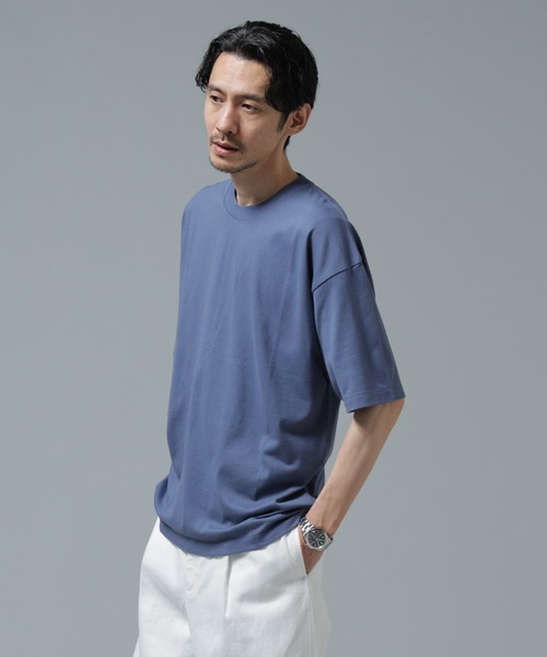 NANO universe(ナノユニバース)の「Anti Soaked(R) 汗染み防止 ミドルウェイト 7.1oz ビッグシルエットTシャツ(Tシャツ/カットソー・メンズ・トップグレー/ブルー/ブラック/ホワイト・XS/S/M/L/XL/XXL)」の20枚目の写真