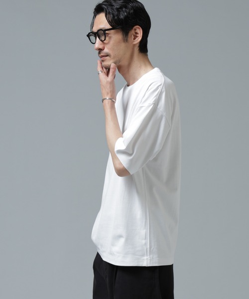 NANO universe(ナノユニバース)の「Anti Soaked(R) 汗染み防止 ミドルウェイト 7.1oz ビッグシルエットTシャツ(Tシャツ/カットソー・メンズ・トップグレー/ブルー/ブラック/ホワイト・XS/S/M/L/XL/XXL)」の12枚目の写真