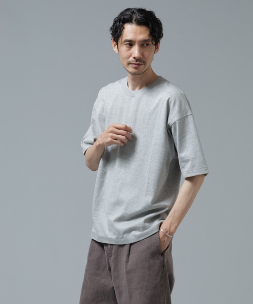 NANO universe(ナノユニバース)の「Anti Soaked(R) 汗染み防止 ミドルウェイト 7.1oz ビッグシルエットTシャツ(Tシャツ/カットソー・メンズ・トップグレー/ブルー/ブラック/ホワイト・XS/S/M/L/XL/XXL)」の6枚目の写真