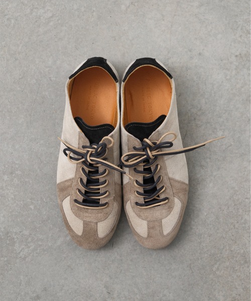 PUBLIC TOKYO（パブリックトウキョウ）の「スウェードコンビジャーマントレーナ（スニーカー・メンズ・ベージュ/ブラウン・3/2/1）」の8枚目の写真