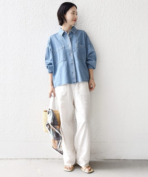 手洗い可能〉パッチワーク レース ドロスト パンツ（その他パンツ