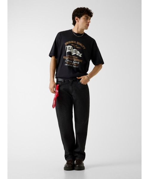 GUESS JEANS(ゲスジーンズ)の「GUESS JEANS OS Printed Tee Tシャツ(Tシャツ/カットソー・メンズ・ホワイト/ブラック・MEDIUM/X-LARGE/XX-LARGE/SMALL/LARGE)」の10枚目の写真