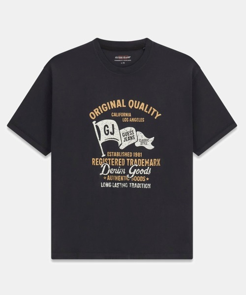 GUESS JEANS(ゲスジーンズ)の「GUESS JEANS OS Printed Tee Tシャツ(Tシャツ/カットソー・メンズ・ホワイト/ブラック・MEDIUM/X-LARGE/XX-LARGE/SMALL/LARGE)」の11枚目の写真