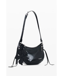 Desigual | ブラックグロッシー×フラワー×レースアップ ウォレットバッグ(財布)