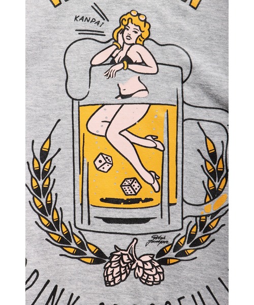 ROTAR(ローター)の「DRINK GRACEFULLY Raglan Tee(Tシャツ/カットソー・メンズ・ホワイト×ブラック/グレー系その他・SMALL/MEDIUM/LARGE/X-LARGE)」の6枚目の写真