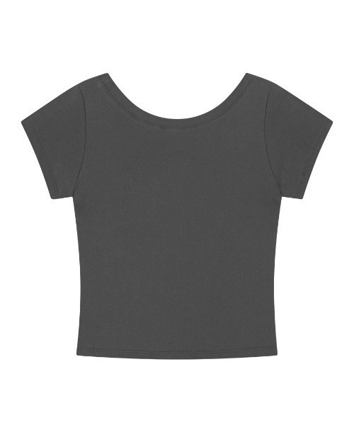 MAHAGRID（マハグリッド）の「『mahagrid/マハグリッド』BUTTERFLY GOTH WIDE NECK CROP TEE/バタフライ ゴワイドネック クロップ Tシャツ（Tシャツ/カットソー・レディース・ホワイト/チャコールグレー・FREE）」の10枚目の写真