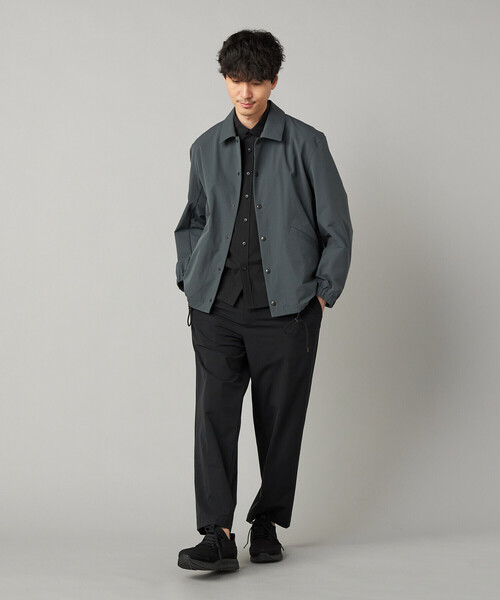 COMME CA MEN（コムサメン）の「【撥水】【COMME CA MEN BLACK】〔TEXBRID〕ライトコーチジャケット（ブルゾン・メンズ・ブラック/グレー・L/M）」の19枚目の写真