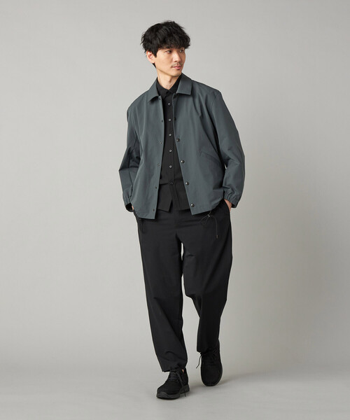 COMME CA MEN（コムサメン）の「【撥水】【COMME CA MEN BLACK】〔TEXBRID〕ライトコーチジャケット（ブルゾン・メンズ・ブラック/グレー・L/M）」の20枚目の写真