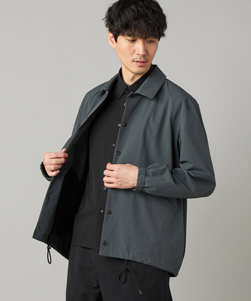 COMME CA MEN（コムサメン）の「【撥水】【COMME CA MEN BLACK】〔TEXBRID〕ライトコーチジャケット（ブルゾン・メンズ・ブラック/グレー・L/M）」の21枚目の写真