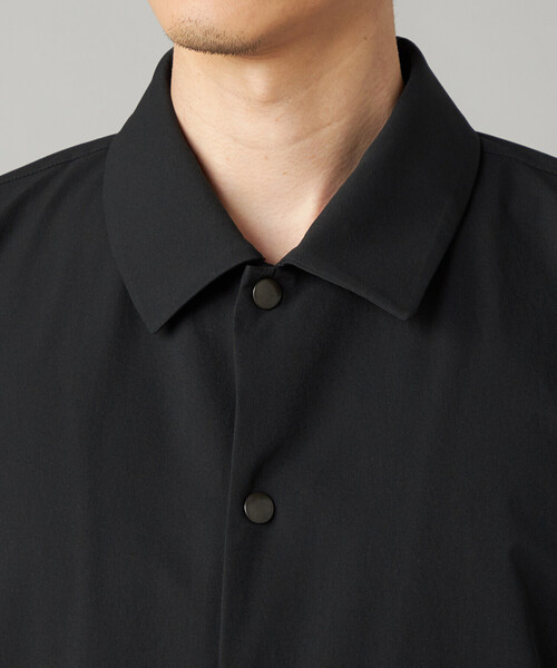 COMME CA MEN（コムサメン）の「【撥水】【COMME CA MEN BLACK】〔TEXBRID〕ライトコーチジャケット（ブルゾン・メンズ・ブラック/グレー・L/M）」の4枚目の写真