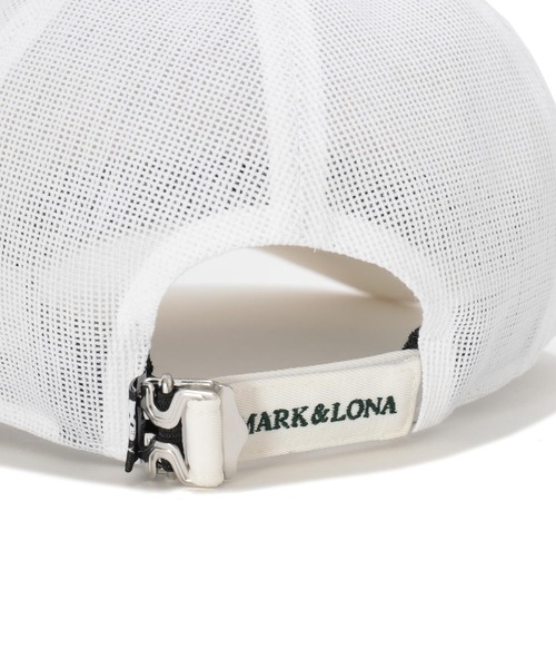 MARK & LONA（マークアンドロナ）の「Stela Monogram Stitch Mesh Cap | MEN and WOMEN（キャップ・メンズ・ブラック/ホワイト・FREE）」の6枚目の写真