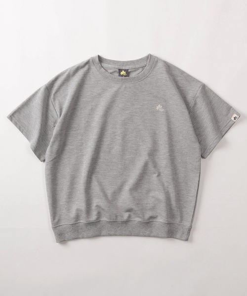 LOGOS（ロゴス）の「【71】【LOGOS/ロゴス】リーフロゴ ワンポイント刺繍 ミニ裏毛 スウェットTシャツ/レディース（Tシャツ/カットソー・レディース・ネイビー/イエロー/グレー/チャコールグレー・M/L）」の7枚目の写真