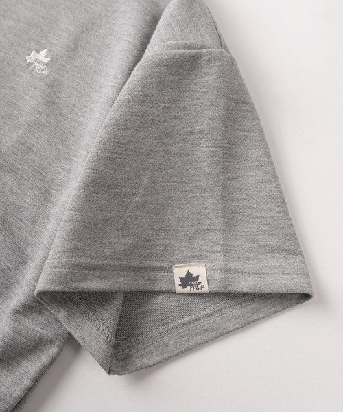 LOGOS（ロゴス）の「【71】【LOGOS/ロゴス】リーフロゴ ワンポイント刺繍 ミニ裏毛 スウェットTシャツ/レディース（Tシャツ/カットソー・レディース・ネイビー/イエロー/グレー/チャコールグレー・M/L）」の9枚目の写真