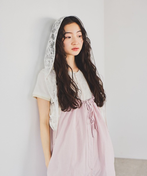 niko and...（ニコアンド）の「モンスターギャザーサロペット（サロペット/オーバーオール・レディース・カーキ/チャコール/ピンク・FREE）」の7枚目の写真