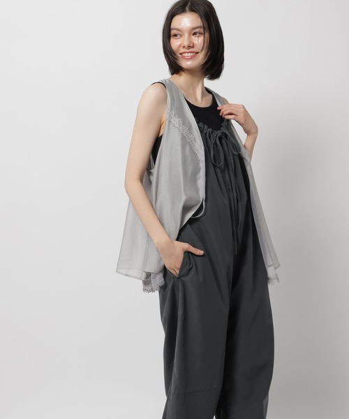 niko and...（ニコアンド）の「モンスターギャザーサロペット（サロペット/オーバーオール・レディース・カーキ/チャコール/ピンク・FREE）」の11枚目の写真