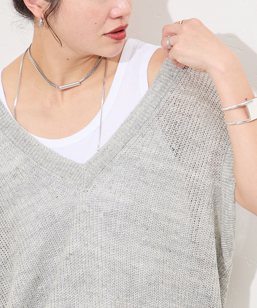 JOURNAL STANDARD（ジャーナルスタンダード）の「《追加2》レースヘムシアータンク（Tシャツ/カットソー・レディース・ホワイト/ブラック・FREE）」の11枚目の写真