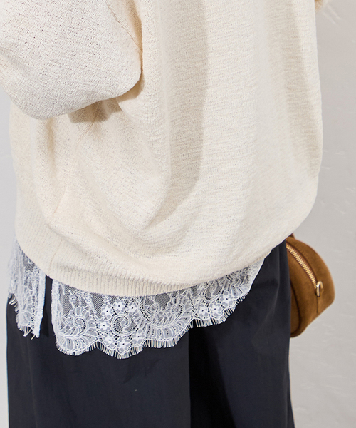 JOURNAL STANDARD（ジャーナルスタンダード）の「《追加2》レースヘムシアータンク（Tシャツ/カットソー・レディース・ホワイト/ブラック・FREE）」の16枚目の写真