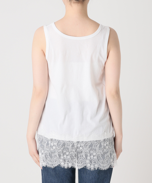 JOURNAL STANDARD（ジャーナルスタンダード）の「《追加2》レースヘムシアータンク（Tシャツ/カットソー・レディース・ホワイト/ブラック・FREE）」の20枚目の写真
