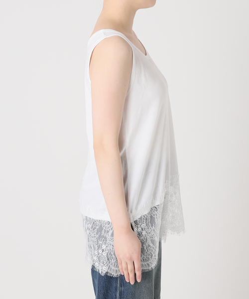 JOURNAL STANDARD（ジャーナルスタンダード）の「《追加2》レースヘムシアータンク（Tシャツ/カットソー・レディース・ホワイト/ブラック・FREE）」の21枚目の写真