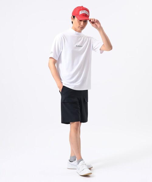 BEAMS GOLF(ビームスゴルフ)の「ORANGE LABEL / バックプリント ロゴモックネックシャツ(吸水速乾・UVカット)(Tシャツ/カットソー・メンズ・ホワイト/ネイビー/グレー・M/L/S/XL)」の4枚目の写真