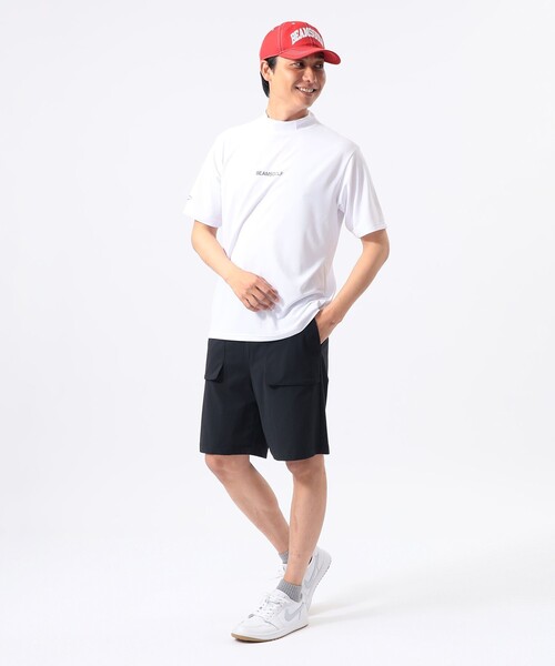 BEAMS GOLF(ビームスゴルフ)の「ORANGE LABEL / バックプリント ロゴモックネックシャツ(吸水速乾・UVカット)(Tシャツ/カットソー・メンズ・ホワイト/ネイビー/グレー・M/L/S/XL)」の5枚目の写真