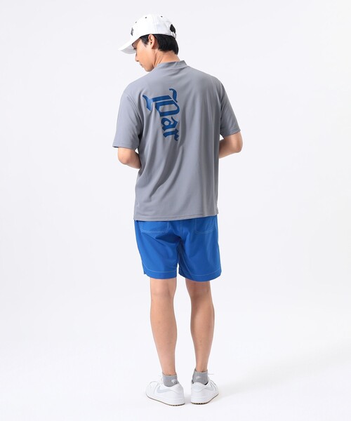 BEAMS GOLF(ビームスゴルフ)の「ORANGE LABEL / バックプリント ロゴモックネックシャツ(吸水速乾・UVカット)(Tシャツ/カットソー・メンズ・ホワイト/ネイビー/グレー・M/L/S/XL)」の8枚目の写真