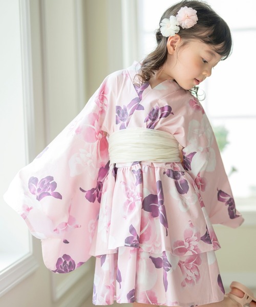 Catherine Cottage(キャサリンコテージ)の「背中ファスナー ワンピース浴衣ドレス【ZOZO限定先行予約受付中】(浴衣・キッズ・ピンク系/サックスブルー系/パープル系1/モーブ系/パープル系3/ナチュラル/パープル系2/ブラック系/ピンク系3・160/150/140/130/120/110)」の9枚目の写真