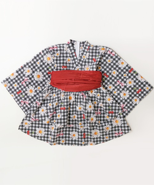 Catherine Cottage(キャサリンコテージ)の「背中ファスナー ワンピース浴衣ドレス【ZOZO限定先行予約受付中】(浴衣・キッズ・ピンク系/サックスブルー系/パープル系1/モーブ系/パープル系3/ナチュラル/パープル系2/ブラック系/ピンク系3・160/150/140/130/120/110)」の13枚目の写真