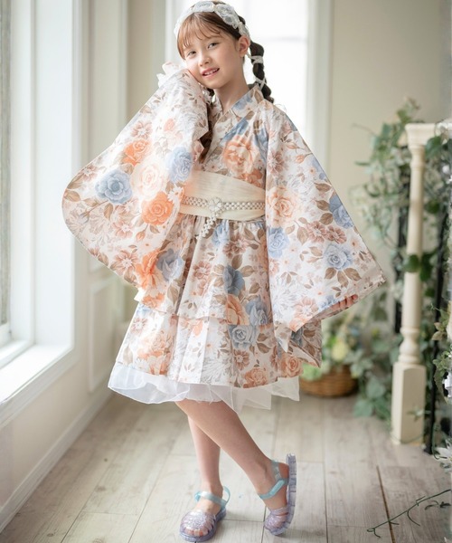 Catherine Cottage(キャサリンコテージ)の「背中ファスナー ワンピース浴衣ドレス【ZOZO限定先行予約受付中】(浴衣・キッズ・ピンク系/サックスブルー系/パープル系1/モーブ系/パープル系3/ナチュラル/パープル系2/ブラック系/ピンク系3・160/150/140/130/120/110)」の14枚目の写真