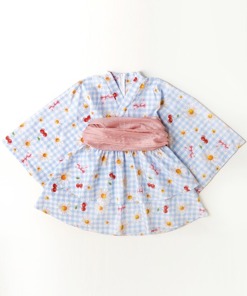 Catherine Cottage(キャサリンコテージ)の「背中ファスナー ワンピース浴衣ドレス【ZOZO限定先行予約受付中】(浴衣・キッズ・ピンク系/サックスブルー系/パープル系1/モーブ系/パープル系3/ナチュラル/パープル系2/ブラック系/ピンク系3・160/150/140/130/120/110)」の19枚目の写真