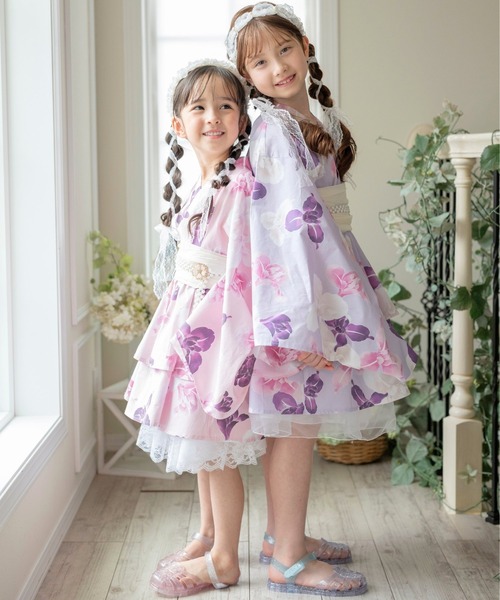 Catherine Cottage(キャサリンコテージ)の「背中ファスナー ワンピース浴衣ドレス【ZOZO限定先行予約受付中】(浴衣・キッズ・ピンク系/サックスブルー系/パープル系1/モーブ系/パープル系3/ナチュラル/パープル系2/ブラック系/ピンク系3・160/150/140/130/120/110)」の17枚目の写真