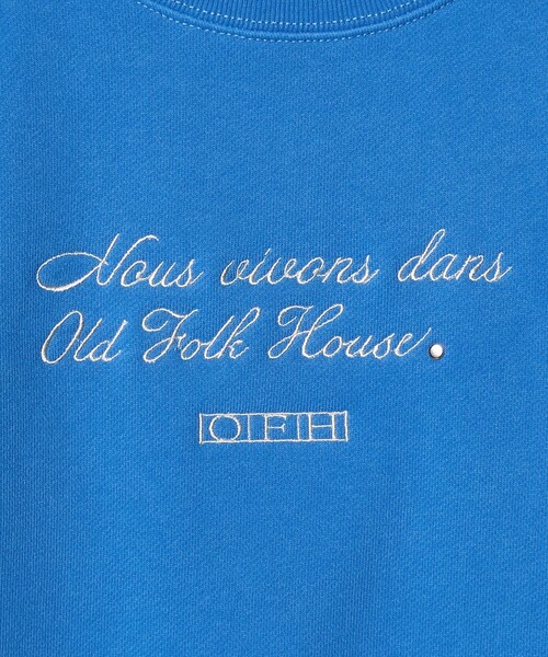 OLD FOLK HOUSE（オールドフォークハウス）の「【別注】＜OLD FOLK HOUSE＞クルーネック スウェット（Tシャツ/カットソー・メンズ・ブラック/ロイヤルブルー・3/2）」の6枚目の写真