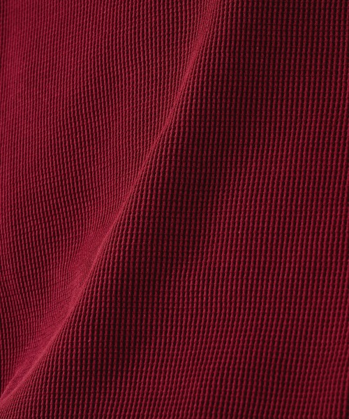 Adoon plain(アドーンプレーン)の「Snap Button Thermal Henry Neck T / スナップボタンサーマルヘンリーネックT(Tシャツ/カットソー・メンズ・ブラック/ライトグレー/レッド・LARGE/MEDIUM)」の12枚目の写真