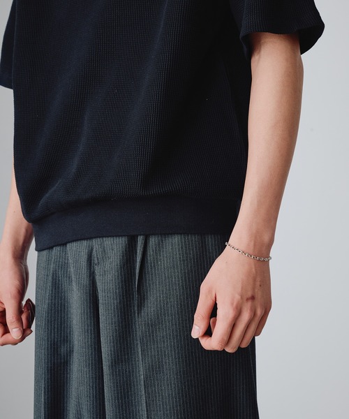 Adoon plain(アドーンプレーン)の「Snap Button Thermal Henry Neck T / スナップボタンサーマルヘンリーネックT(Tシャツ/カットソー・メンズ・ブラック/ライトグレー/レッド・LARGE/MEDIUM)」の10枚目の写真