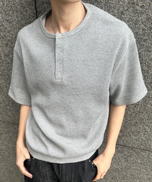 Adoon plain（アドーンプレーン）の「Snap Button Thermal Henry Neck T / スナップボタンサーマルヘンリーネックT（Tシャツ/カットソー）」