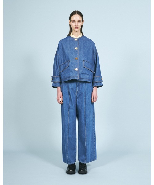Mackintosh（マッキントッシュ）の「【マッキントッシュ公式】HUMBIE N/C SH DNM JK MB（デニムジャケット・レディース・グリーン・6）」の8枚目の写真