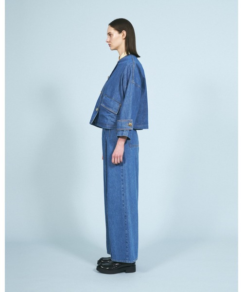 Mackintosh（マッキントッシュ）の「【マッキントッシュ公式】HUMBIE N/C SH DNM JK MB（デニムジャケット・レディース・グリーン・6）」の7枚目の写真