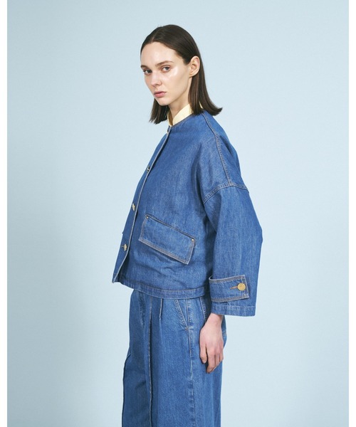 Mackintosh（マッキントッシュ）の「【マッキントッシュ公式】HUMBIE N/C SH DNM JK MB（デニムジャケット・レディース・グリーン・6）」の5枚目の写真
