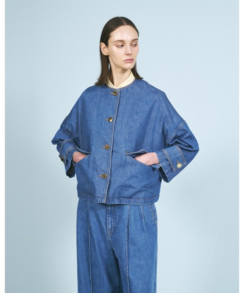 Mackintosh（マッキントッシュ）の「【マッキントッシュ公式】HUMBIE N/C SH DNM JK MB（デニムジャケット・レディース・グリーン・6）」の4枚目の写真