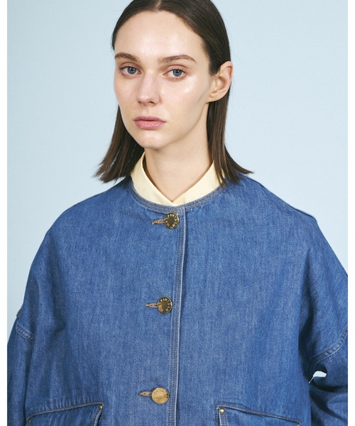 Mackintosh（マッキントッシュ）の「【マッキントッシュ公式】HUMBIE N/C SH DNM JK MB（デニムジャケット・レディース・グリーン・6）」の3枚目の写真