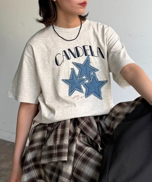 CPCM（シーピーシーエム）の「アソート刺繍半袖T（Tシャツ/カットソー・レディース・オフホワイト/チャコールグレー/アイボリー/ブラック/グレイッシュベージュ/ネイビー・FREE）」の3枚目の写真