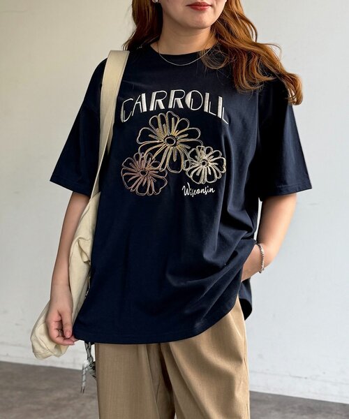 CPCM（シーピーシーエム）の「アソート刺繍半袖T（Tシャツ/カットソー・レディース・オフホワイト/チャコールグレー/アイボリー/ブラック/グレイッシュベージュ/ネイビー・FREE）」の17枚目の写真