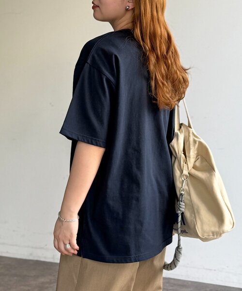 CPCM（シーピーシーエム）の「アソート刺繍半袖T（Tシャツ/カットソー・レディース・オフホワイト/チャコールグレー/アイボリー/ブラック/グレイッシュベージュ/ネイビー・FREE）」の16枚目の写真