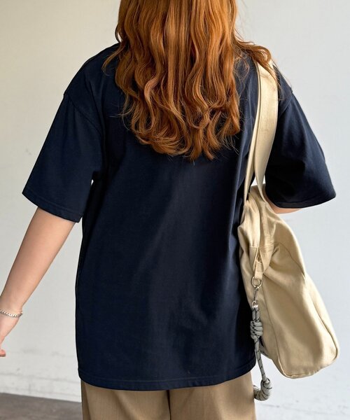 CPCM（シーピーシーエム）の「アソート刺繍半袖T（Tシャツ/カットソー・レディース・オフホワイト/チャコールグレー/アイボリー/ブラック/グレイッシュベージュ/ネイビー・FREE）」の15枚目の写真