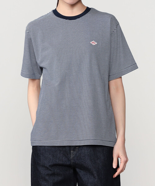 DANTON(ダントン)の「DANTON | ボーダー クルーネックTシャツ WOMEN(Tシャツ/カットソー・レディース・レッド系その他/イエロー系その他/ブルー系その他5・M/S)」の2枚目の写真